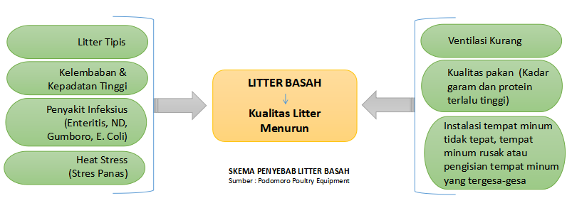 skema penyebab litter basah